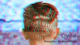  Presentation with green screen - Cool new slide set with three-dimensional-anaglyph-red-green backdrop and a coral colored foreground