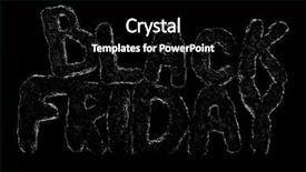  Presentation with friday - PPT theme having three-dimensional glowing lettering black background and a black colored foreground