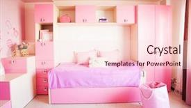  Presentation with interior - PPT layouts with three dimensional house - interior of a child interior background and a lemonade colored foreground