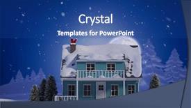  Presentation with love on electric - Audience pleasing slide set consisting of three dimensional house - santa playing electric guitar backdrop and a ocean colored foreground