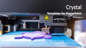  Presentation with printer machine - Amazing slides having three dimensional printing machine 3d backdrop and a dark gray colored foreground