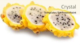  Presentation with dragon fruit - Slide deck enhanced with three-dragon-fruit-slices background and a blonde colored foreground