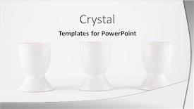  Presentation with egg - Presentation theme with three-empty-egg-cups-side background and a white colored foreground
