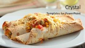  Presentation with rustic february birthday - Beautiful theme featuring three enchiladas on a rustic backdrop and a  colored foreground