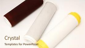  Presentation with water purification - Slide set enhanced with three exchangeable cartridge for water background and a cream colored foreground