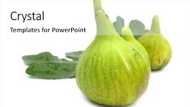  Presentation with chemistry leaves green leaf - PPT layouts featuring three figs with green leaves background and a white colored foreground