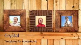  Presentation with picture frame - Cool new presentation design with cement brick floor gives a harmonic pattern backdrop and a light gray colored foreground