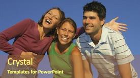  Presentation with keyword - Theme consisting of three friends fooling around on a summerday keyword for this collection is family7 background and a tawny brown colored foreground