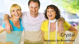  Presentation with keyword - Beautiful PPT theme featuring three friends having fun a keyword for this collection is wima7 backdrop and a yellow colored foreground