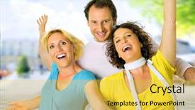  Presentation with keyword - PPT theme having three friends having fun a keyword for this collection is wima7 background and a yellow colored foreground