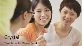  Presentation with friends show - Beautiful PPT layouts featuring dried flower against brick wall with copy space backdrop and a violet colored foreground