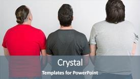  Presentation with back to school clothing - Presentation with three gay men in t background and a gray colored foreground