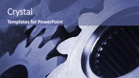  Presentation with cogs gears wheels steampunk elements - Cool new presentation with three gears cogs in blue backdrop and a ocean colored foreground