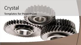  Presentation with isolated paw prints over white - Colorful PPT layouts enhanced with three gears isolated over white backdrop and a light gray colored foreground