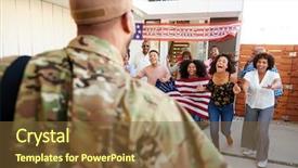  Presentation with home black family - Colorful slide deck enhanced with three generation black family welcoming backdrop and a tawny brown colored foreground