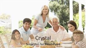  Presentation with generation - Colorful slide deck enhanced with 50 s - three generation family enjoying meal backdrop and a soft green colored foreground