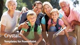  Presentation with walk - Theme having three generation family on country background and a tawny brown colored foreground