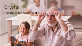  Presentation with generations - Presentation with three-generations-at-home-during background and a coral colored foreground