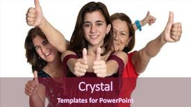  Presentation with generations - Slides featuring three generations of latin women background and a tawny brown colored foreground