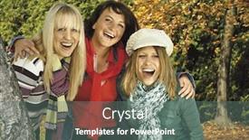  Presentation with keyword - Amazing slides having three girls having fun in a park keyword for this collection is autumn77 backdrop and a gray colored foreground
