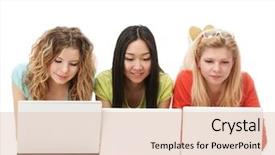  Presentation with floor - Theme having white puppy dog in the garden home background and a gray colored foreground