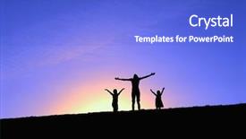  Presentation with hill - Slides enhanced with the hill against colorful background and a cobalt blue colored foreground