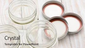  Presentation with canning - Beautiful theme featuring three glass canning jars backdrop and a lemonade colored foreground