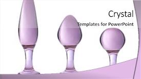  Presentation with sex chromosomes - Beautiful PPT theme featuring three glass dildos sex toys backdrop and a white colored foreground