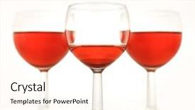  Presentation with symmetrical - PPT layouts enhanced with three glasses of a red background and a cream colored foreground