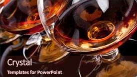  Presentation with brandy - Slides with three glasses of cognac background and a wine colored foreground