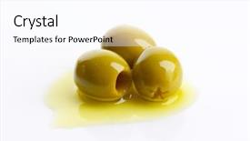  Presentation with olive green - Presentation theme with harness of mongolian horses closeup background and a wine colored foreground