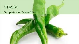  Presentation with fresh water splash green apple isolated white - Theme enhanced with three green peppers stacked isolated background and a yellow colored foreground