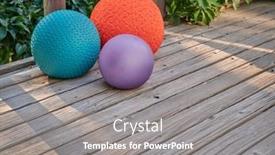  Presentation with three - Slides enhanced with three-heavy-slam-balls-filled background and a gray colored foreground