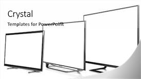  Presentation with definition - Slides featuring three high definition televisions background and a white colored foreground