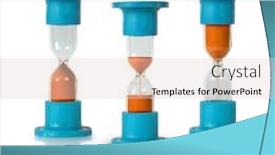  Presentation with time running out - Cool new presentation design with three hourglasses with the sands of time running backdrop and a lemonade colored foreground