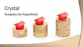  Presentation with ancient greek pillars and columns - Beautiful presentation theme featuring three houses on a columns backdrop and a white colored foreground