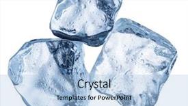  Presentation with water drops - Slides having three ice cubes with water background and a light blue colored foreground