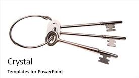  Presentation with isolated paw prints over white - Presentation theme with three keys isolated over white background and a white colored foreground