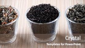 Presentation with dry - Beautiful slides featuring three kinds of dry tea backdrop and a gray colored foreground