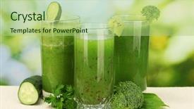  Presentation with renewable energy green future - Presentation theme consisting of three kinds of green juice background and a mint green colored foreground