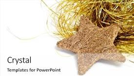  Presentation with kings - PPT theme having three kings - golden christmas star and golden background and a white colored foreground