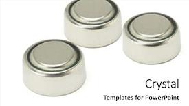  Presentation with lithium - Colorful PPT theme enhanced with three lithium batteries isolated backdrop and a white colored foreground