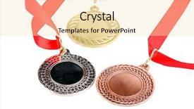  Presentation with octopus on isolated white - Amazing PPT layouts having three medals isolated on white backdrop and a  colored foreground