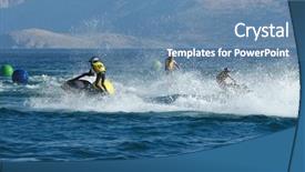  Presentation with jet - PPT theme consisting of three men racing on jet background and a  colored foreground