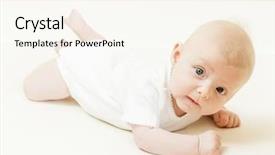  Presentation with baby girl - Slide deck enhanced with three months old baby girl background and a cream colored foreground