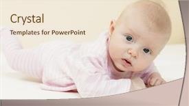  Presentation with baby girl - Beautiful slide deck featuring three months old baby girl backdrop and a cream colored foreground