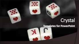  Presentation with poker - Presentation theme having kind in a poker dice background and a dark gray colored foreground