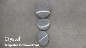  Presentation with stripe - Beautiful theme featuring three of stripe stones and gray background backdrop and a gray colored foreground