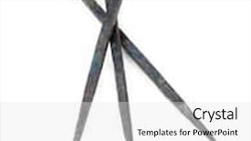  Presentation with nails - Presentation enhanced with three old wrought nails background and a white colored foreground