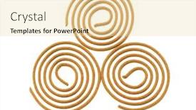  Presentation with incense - Cool new PPT layouts with agarwood - three oriental praying incense coils backdrop and a lemonade colored foreground